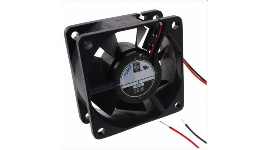 Axial Fan DC Ball 60x60x25mm 24V 160mA 40dBA 47.6m³/h IP55